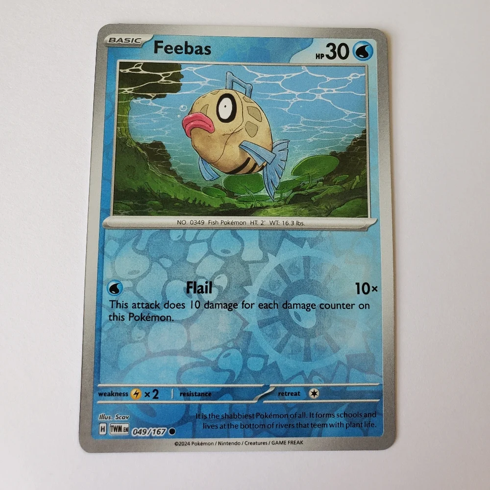 Feebas 49/167 | Twilight Masquerade | Reverse Holo Common | NM | Pokemon TCG
